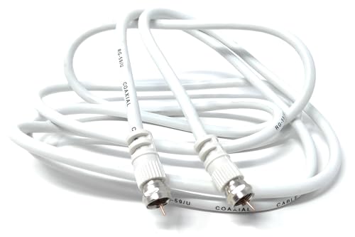 DRUT 2m F-Type Male to Male Coax Coaxial Cable, Extension 75ohm Cord Wire Compatible with Satellite Dish, TV Antenna - Image 4