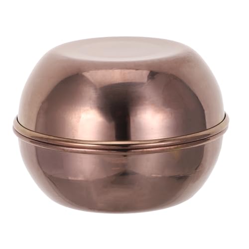 HOUDERCO Bandeja para Servir Aperitivos 2 Unidades de Acero Inoxidable Rosa Dorado, Platos Pequeños Redondos para Salsa y Condimentos, Cuencos para Mojar Comida y Especias, Aptos para