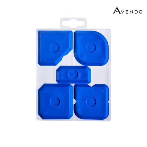 AVENDO Fugenglätter Set 5-teilig – Silikon Abzieher Fugen | Professionelles Silikonfugen Abzieher Set Für Perfekte Ergebnisse Bei Präzisen Fugenarbeiten (Blau) Mit Praktischer Aufbewahrungsbox