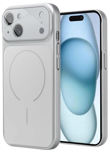 Image of SHINESTAR iPhone 15 Case - Premium Shockproof Protective Cover, Wireless Charging Compatible, Slim & Durable Luxury Back Cover with Camera Protection (Silver)