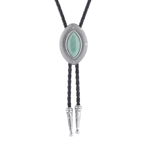 Image of Btilasif Bolo Tie Brown for Men, Scorpion Luminous Stone Cowboy Tie Western Leather Necktie Necklace for Women