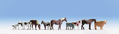 Figurines de grands animaux de la ferme Walthers SceneMaster 949-6073 pour combler vos décors HO vide