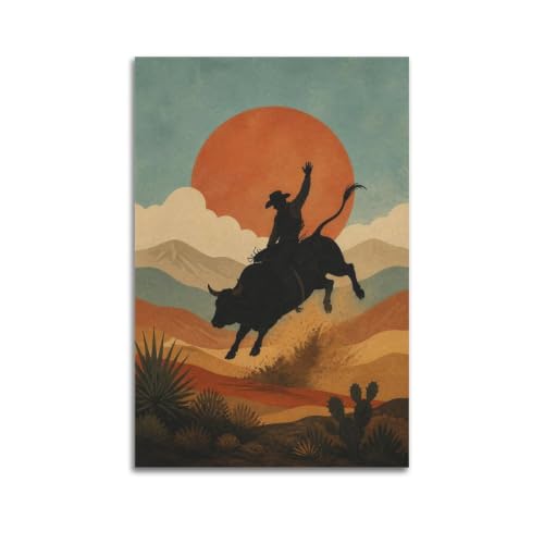 Culture des sports occidentaux poster bohème idéal pour cave et salle de jeux