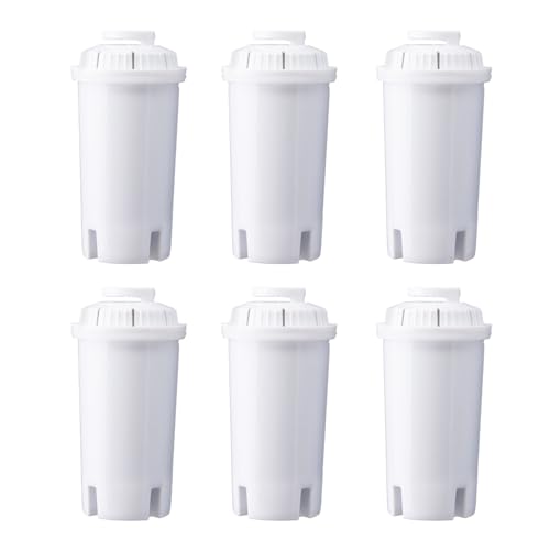 Sensio Home - Paquete de 6 Cartuchos de Filtro de Agua universales Que sustituyen a Brita Classic, Aqua Optima* Classic Round, Reduce el Cloro, la Cal y Otras impurezas, sin BPA, Totalmente Probado y