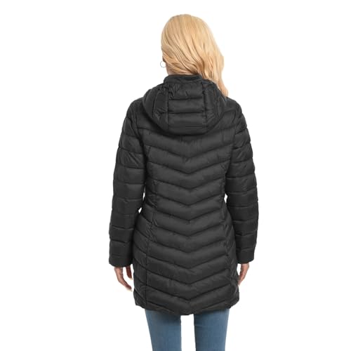 ZMC Packable Women Puffer Coat, Lightweight Water-Resistant Puffer Jacket Detachable Hood Slim-Fit Winter Coat3