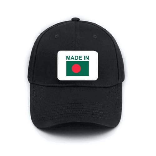Casquette Bangladesh Country Love noire avec fermeture ajustable