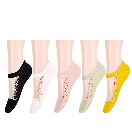 Image of Benefeet Sox Sheer No Show Socks Women Girls Cute Thin Mesh Low Cut Liner Socks for Loafers Boat Shoes