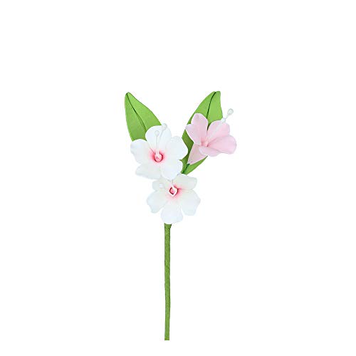 O'Creme Dianthus Gumpaste Flower, 3 inch x 3 inch - for Cake Decorating - Sugar Paste Decorations for Cakes, Cupcake Toppers - Birthday, Wedding, Valentines, Baby Shower - Set of 3
