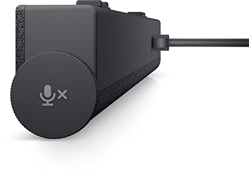 Image of Dell Slim Conferencing Soundbar|Hands-Free Function|Active Speakers|Amplifier Integrated|AI Noise Cancellation, Echo Cancellation|Status Indicator Light|Adjustable MIC & Call Controls - SB522A-Black
