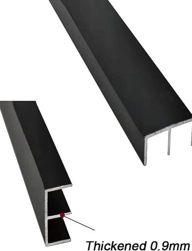 Szyna do drzwi przesuwnych, aluminiowe szklane szyny do witryn wystawowych i witryn wystawowych, cichy zestaw dwukanałowy, długość 0,9 m