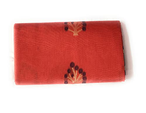 Uppada Silk Sarees orange uppada silk saree – image 4
