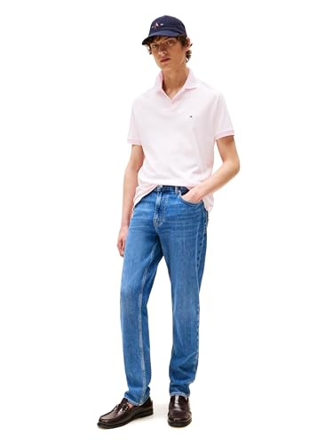 Image of Tommy Hilfiger Mens Short Sleeve Casual Polo Shirts in Regular Fit with Liquid Cotton