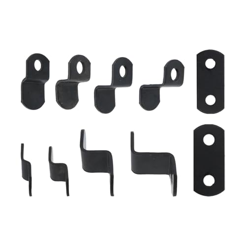 Image of 50pcs Black Offset Canvas Clips Metal Photo Frame Clips Mirror Clamps Heavy Duty Offset Mirror Clips for Picture Frame Painting Blackboard, with Screws (10 pcs Each 0 /0 inch, 1 /8 inch, 1 /4 inch 3 /8 inch 1 /2 inch)
