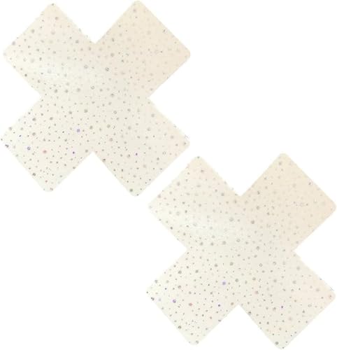 Neva Nude Glow In The Dark Supernova X Factor Nipztix Pasties Nipple Covers for Festivals Raves Parties Lingerie and More Medical Grade Adhesive Waterproof and Sweatproof Made in USA