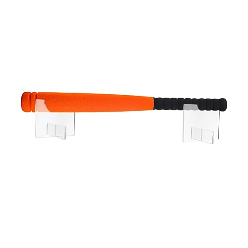 HEMOTON 2pcs Baseball Bracket Bat Holders Stands Clear Hangers Sports Support Desktop Stand Transparent Acrylic