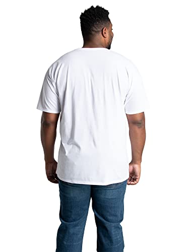 Fruit Of The Loom Men's Big & Tall Eversoft Cotton Short Sleeve T Shirts, Breathable & Moisture Wicking With Odor Control, White, Xx-Large Big #TOP1