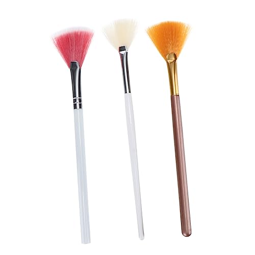 Outanaya Facial Brush Set 3pcs Makeup for Highlighting Contouring Esthetician Grade Easy to Cle