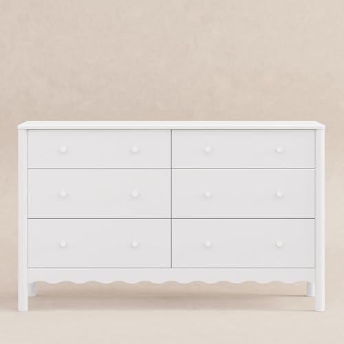 Image of Babyletto Swell 6-Drawer Assembled Baby Dresser, White | GREENGUARD Gold Certified, 6 Spacious Drawers, Dresser for Bedroom, Living Room & Hallway - Wooden Double Chest of Drawers