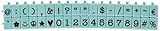 Contact USA Medium 36-Piece American Typewriter Pegz Connectable Symbols and Numbers Stamp Set, Tiffany Blue