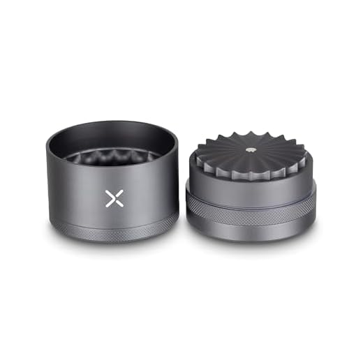 MillX Premium Aluminum Toothless Spice Grinder, 2.5 Inch, 4-Piece Medium Grinder, Extra Storage Compartment, Magnetic Lid, Manual Herb Grinder (Matte Gunmetal Gray)