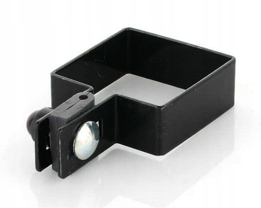 Square End Clamp Set 100x100mm for Diameter 6 mm Wire - Black Fence Clamp for Fence Posts - Attachment of Grid Rod Mats - Fence Clamps Clamp Strut Clamp Post Clamp