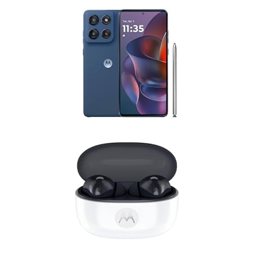 Image of Motorola Moto G Stylus 2025 Unlocked 8 /256GB 50MP Camera Pantone Gibraltar Sea + Moto Buds 2 Bundle