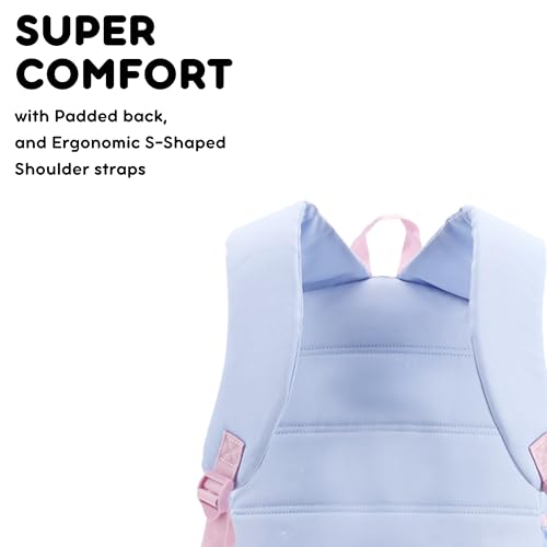 Image of J World Oz Middle School Backpack for Kids. Cute Laptop Bookbag for Girls Boys, Baby Blue