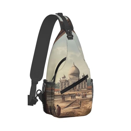 Bolso Sling Unisex Negro para Viaje y Senderismo miniatura 7
