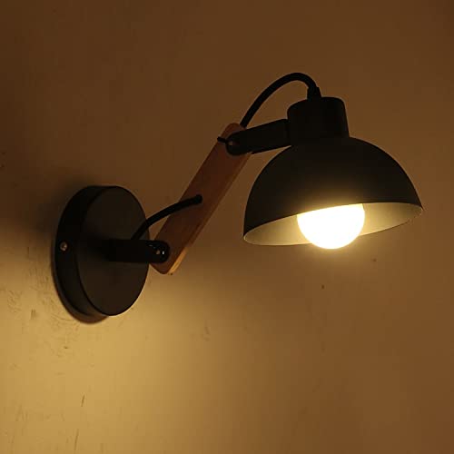 Aplique de madera con brazo ajustable y diseño nórdico para iluminar tu pasillo 4