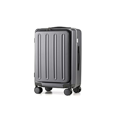 Silent Spinner Suitcase, Matte Scratch-Resistant 180 Front Opening Suitcase for Travel, 22 inches, White,White-20 inches (Dark Gray 27 inches)
