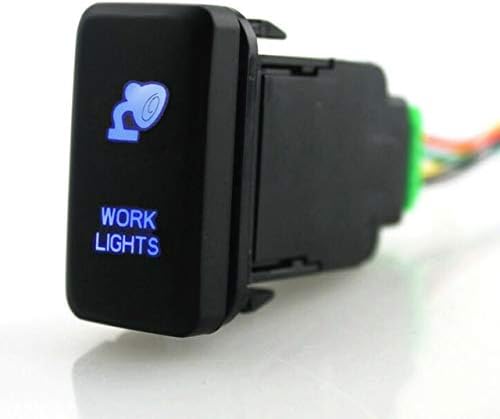 zhoufeng Sale On-Off Push Switch for Toyota Tacoma FJ Cruiser 4Runner Highlander L&ED Light Bar Switch Push Button (Color : Work Lights)
