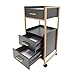 Salon Trolley with Wheels, 3 Drawers Salon Cart with Hair Dryer Holder Utility Salons Cabinet for Tools Storage at Barbershop Beauty Salons Tattoo Shop (Black)