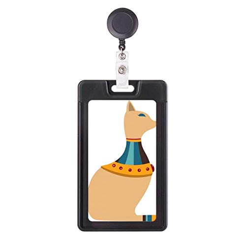 Porte-badge rétractable chat égyptien idéal pour blouse d'infirmière à l'hôpital