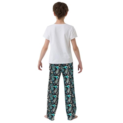 Dragon Wave Boys Long Pants Soft Trousers Elastic Waist Kids Lounge Bottoms with Pockets S-XL3