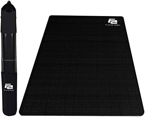 Fit Active Sports Large Exercise Mat 6' x 4' x 8mm | Thick Non-Slip Extra Wide Workout Mat for Home Gym, Cardio, Yoga, Floor Fitness, MMA, Plyo, and Jump Rope | High Density | Shoe Friendly Black 1 Fit Active Sports Large Exercise Mat 6' x 4' x 8mm | Thick Non-Slip Extra Wide Workout Mat for Home Gym, Cardio, Yoga, Floor Fitness, MMA, Plyo, and Jump Rope | High Density | Shoe Friendly Black