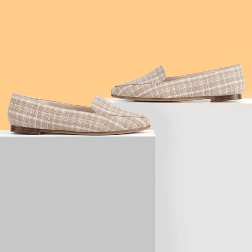 Image of MUSSHOE Pointed Toe Flats for Women, Comfortable Business Casual Work Shoes, Slip On Loafers with Arch Support, Office Walking Flats for All Day Standing