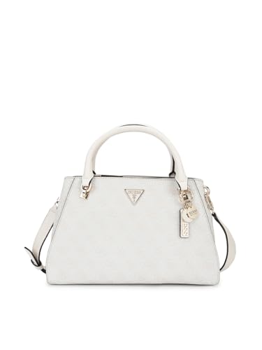 GUESS Noelle Girlfriend Satchel Bone Logo sac à main rigide beige
