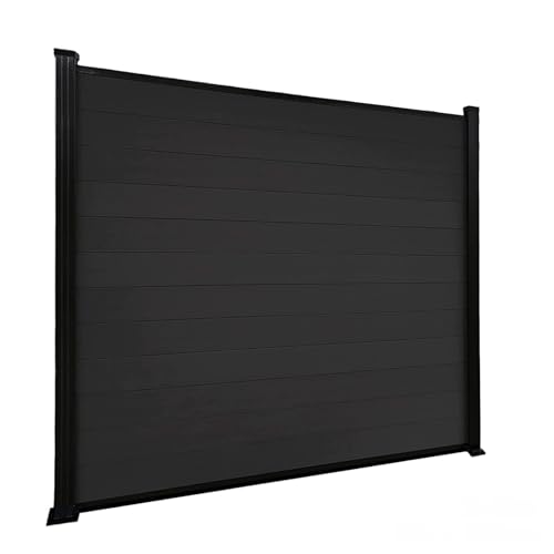 KARAT Clôture de Jardin en WPC résistant aux UV Gel Pluie Neige - Brise-vue avec poteaux en aluminium - Kit complet Montage facile - Enclos Jardin Terrasse...
