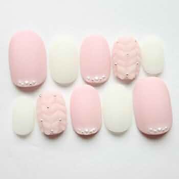 ♡タイダイとニットの大人ネイル♡ ネイルチップ ハンドメイド