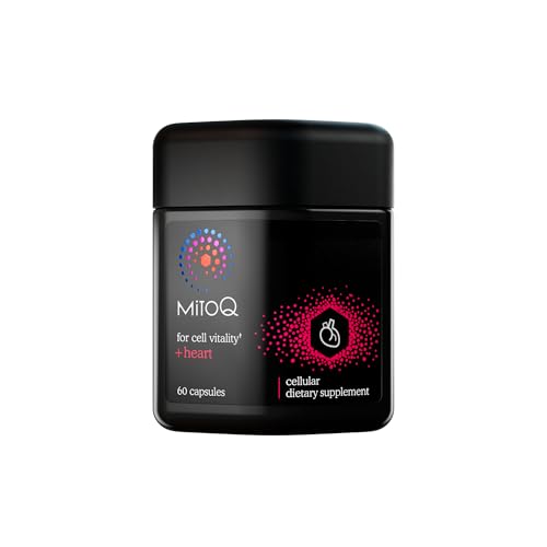 MitoQ +Heart Advanced CoQ10 Antioxidant - Heart Health Supplement with L-Carnitine Magnesium & Vitamin D3 - Supports Cardiovascular Health Blood Flow and Cellular Energy (60 Capsules)
