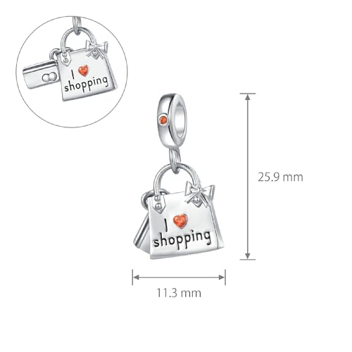 Abalorio de bolsa de la compra LSxAB de plata para pulseras Pandora 3