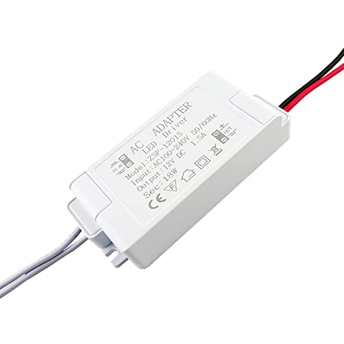 GERUI LED Transformator 12V,LED Treiber Netzteil 1.25A 230V Auf 12V DC LED Transformator,Konstante Spannung Schaltnetzteil Adapter für LED Lampen G4, MR11, MR16, GU5.3 (18W) Cover