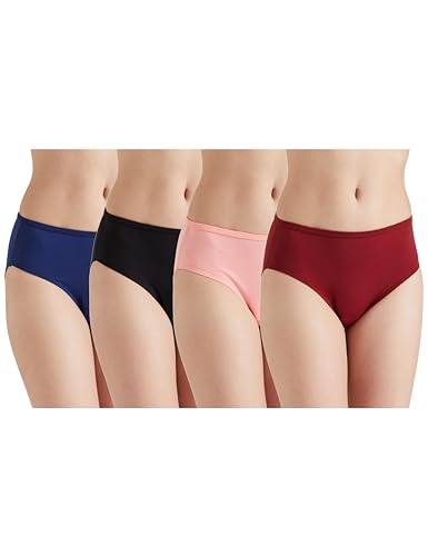 Image of Amazon Brand - Symbol Women Cotton Stretch Mid Waist High Coverage Hipster with Concealed Waistband (Available in Plus Sizes)