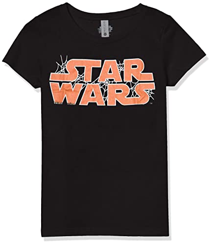 Star Wars Web Logo Girls Short Sleeve Tee Shirt noir pour fille