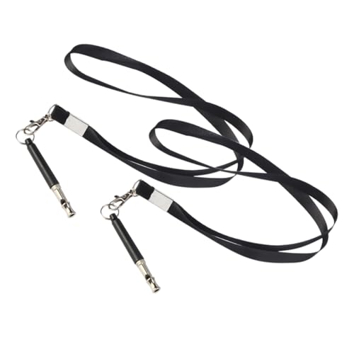 VANZACK 2 Sets Pet Training Whistle Hiking Whistle Dog Whistles Whistle for Dog Silent Training Hanging Whistle Dog Training Whistle Sports Whistle Pet Training Tool Nylon Black