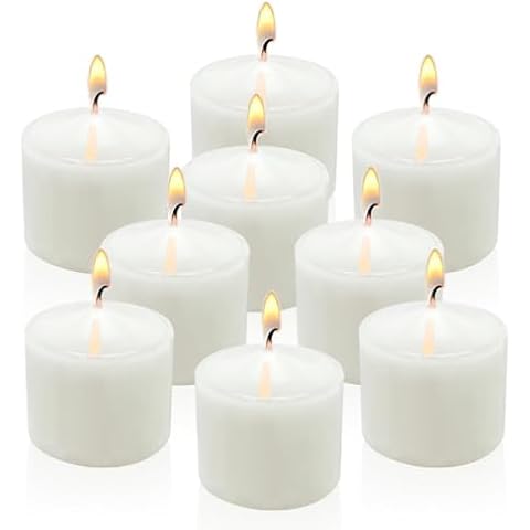 Amzwax 9-Pack White Votive Candles Cover