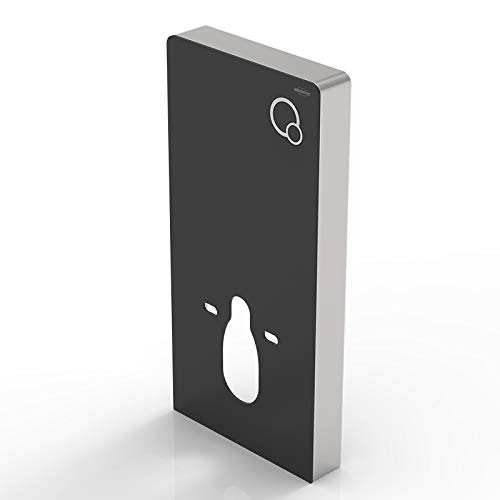 MEWATEC Sanitärmodul für Wand-WCs | deutsche Markenqualität | MagicWall Spülwand Premium-Spülkasten Vorwandelement - Preis-Leistungs-Sieger (schwarz)