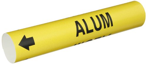 Marqueur de tuyau Brady Bradysnap-on 4004-C jaune pour conduit Alum