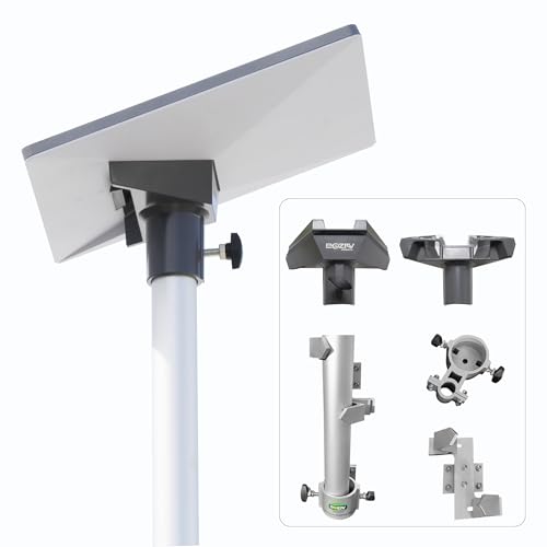 EEZ RV Products Starlink MINI Adapter with 10FT Telescopic Pole and RV Ladder Mounting Bracket Kit - Fits 1.0 inch Ladder Rails