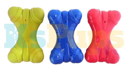 Image of Puppies Bone Shape chew Toy | Interactive and Sound Foam Rubber chew Toy I for Puppy, Small Dogs & Pets - 1Pcs (Combo-I)